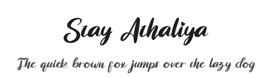 Stay Athaliya by nomlimofont — Script Handwritten Font