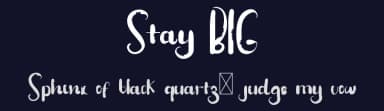Stay BIG by Edric Studio — Script Handwritten Font — thumbnail 2