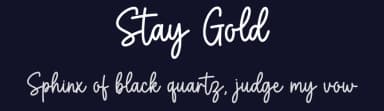 Stay Gold by Graphix Line Studio — Script Handwritten Font — thumbnail 2