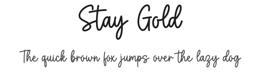 Stay Gold by Graphix Line Studio — Script Handwritten Font