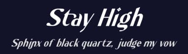 Stay High by Kong Font — Sans Serif Font — thumbnail 2