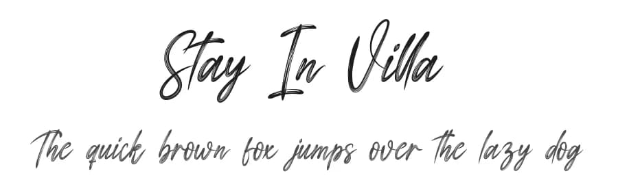 Stay In Villa by Scratchones — Script Handwritten Font