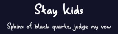 Stay Kids by Krakenbox Std — Script Handwritten Font — thumbnail 2