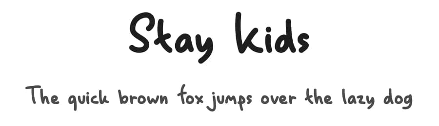 Stay Kids by Krakenbox Std — Script Handwritten Font