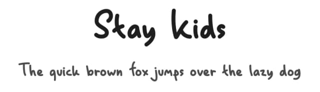 Stay Kids by Krakenbox Std — Script Handwritten Font