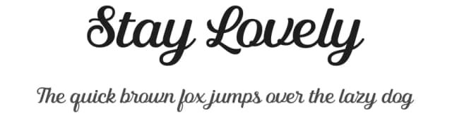Stay Lovely by Letterflow — Script Handwritten Font