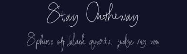 Stay Ontheway by Fontruly — Script Handwritten Font — thumbnail 2