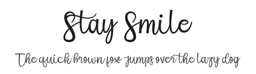 Stay Smile by Jadatype — Script Handwritten Font
