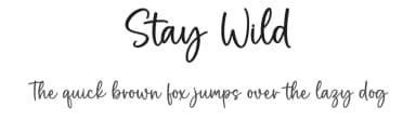 Stay Wild by Graphix Line Studio — Script Handwritten Font — thumbnail 1