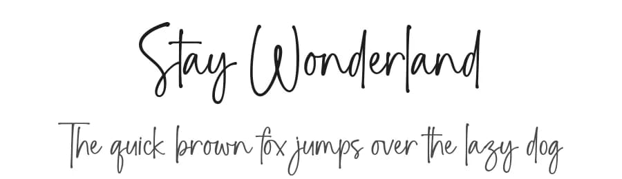 Stay Wonderland by Ramli Setiadi — Script Handwritten Font