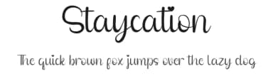 Staycation by share font — Script Handwritten Font — thumbnail 1
