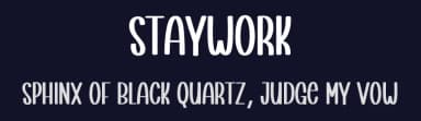 Staywork by Scratchones — Script Handwritten Font — thumbnail 2