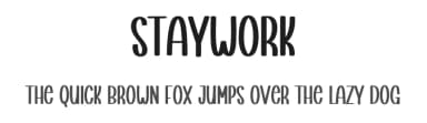 Staywork by Scratchones — Script Handwritten Font — thumbnail 1