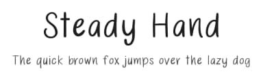 Steady Hand by Marina Sanders — Script Handwritten Font — thumbnail 1