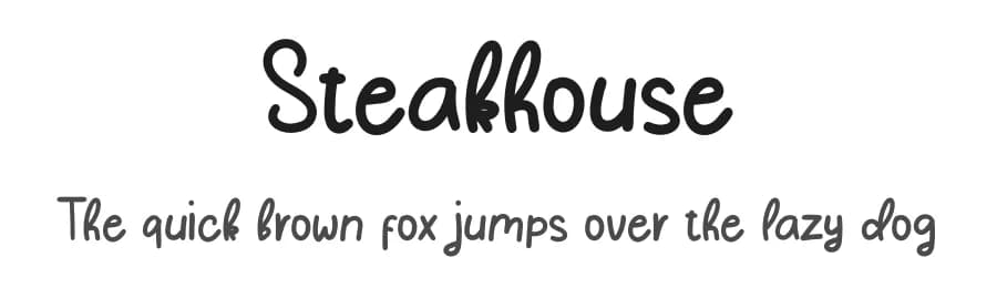 Steakhouse by Muharima Rasyid — Script Handwritten Font