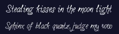 Stealing kisses in the moon light by Sabrina Schleiger — Script Handwritten Font — thumbnail 2