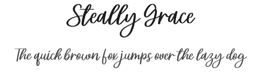 Steally Grace by Allouse Studio — Script Handwritten Font