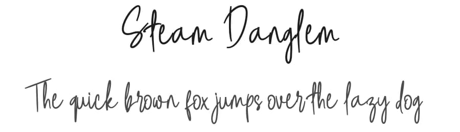 Steam Danglem by Dang Lem — Script Handwritten Font — preview 1