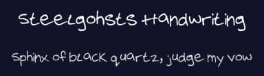 Steelgohsts Handwriting by steelgohst — Script Handwritten Font — thumbnail 2