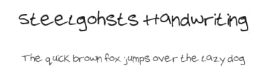 Steelgohsts Handwriting by steelgohst — Script Handwritten Font — thumbnail 1
