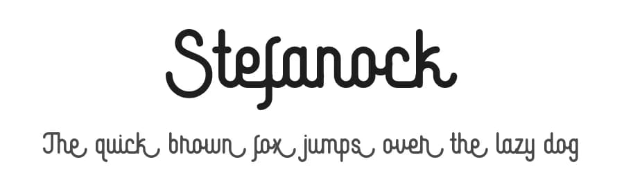 Stefanock by Kong Font — Script Handwritten Font