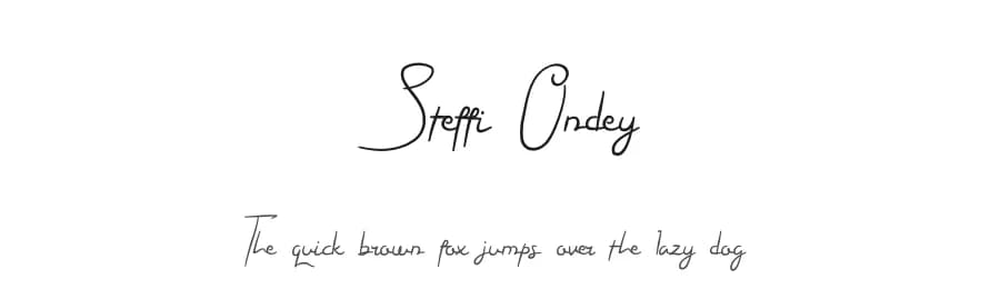 Steffi Ondey by setyaisiam _type — Script Handwritten Font — preview 1