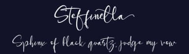 Steffinella by Stefani Letter — Script Handwritten Font — thumbnail 2