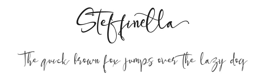 Steffinella by Stefani Letter — Script Handwritten Font