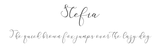 Stefia by Tiny Hand Letter — Script Handwritten Font