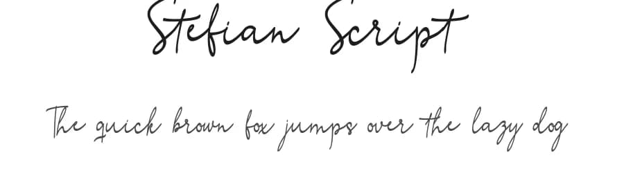 Stefian Script by mightype — Script Handwritten Font