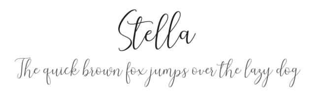 Stella by rudistudio — Script Handwritten Font
