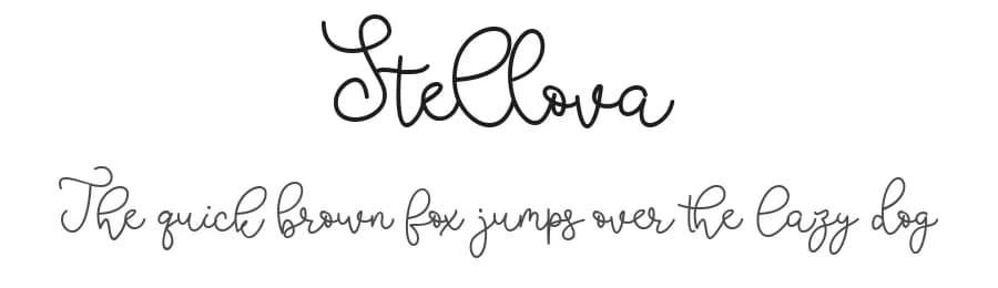 Stellova by Tiny Hand Letter — Script Handwritten Font