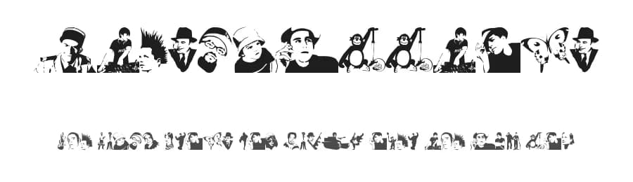 Stencilddtown by cody — Dingbats Font