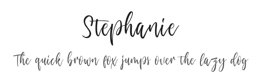 Stephanie by Fanastudio — Script Handwritten Font