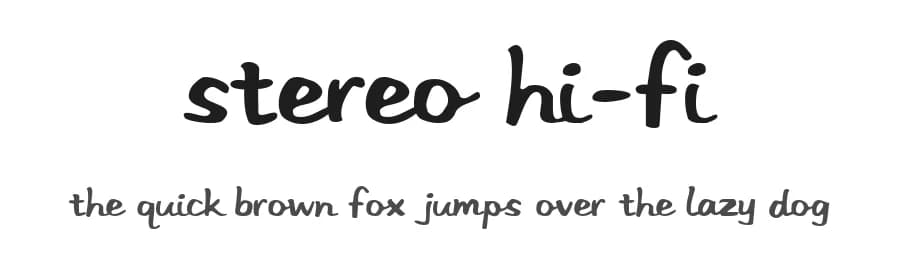 Stereo Hi-Fi by Cathy Davies — Script Handwritten Font