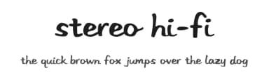 Stereo Hi-Fi by Cathy Davies — Script Handwritten Font — thumbnail 1