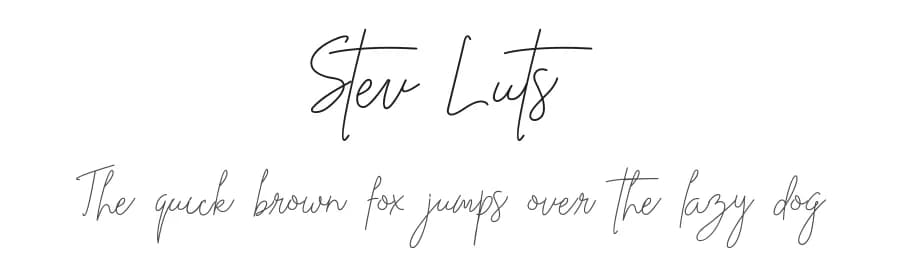 Stev Luts by Klakon Studio — Script Handwritten Font