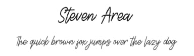 Steven Area by Steven Joss — Script Handwritten Font — thumbnail 1