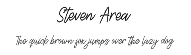 Steven Area by Steven Joss — Script Handwritten Font