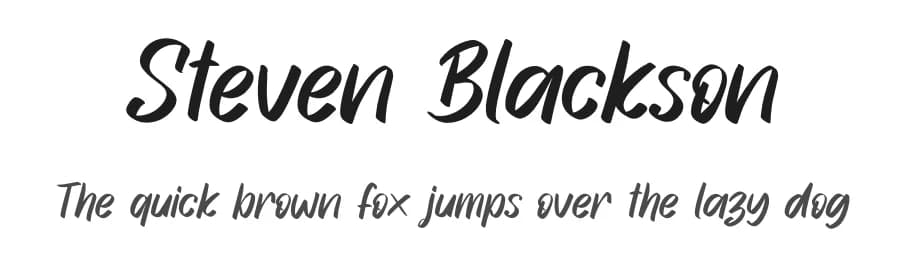 Steven Blackson by Letterafa Studio — Script Handwritten Font