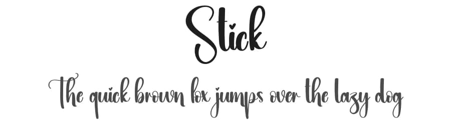 Stick by Scratchones — Script Handwritten Font