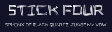 Stick Four by Xerographer Fonts — Script Handwritten Font — thumbnail 2