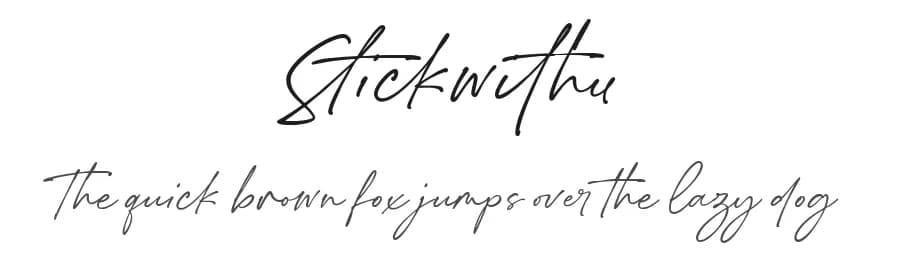 Stickwithu by Redy Studio — Script Handwritten Font — preview 1