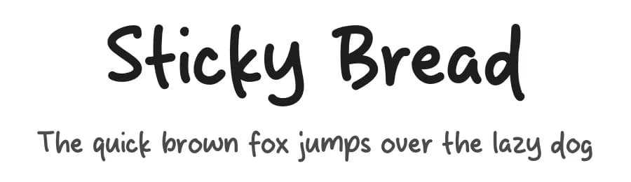 Sticky Bread by MJType — Script Handwritten Font