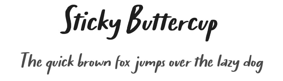 Sticky Buttercup by Allouse Studio — Script Handwritten Font