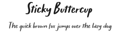 Sticky Buttercup by Allouse Studio — Script Handwritten Font — thumbnail 1