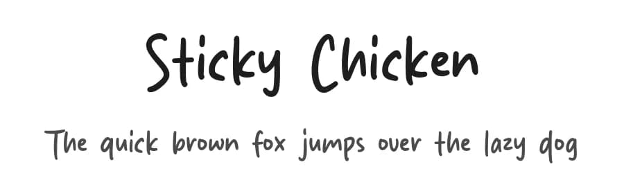 Sticky Chicken by MJType — Script Handwritten Font