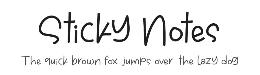 Sticky Notes by Perspectype Studio - Letterena.com — Script Handwritten Font