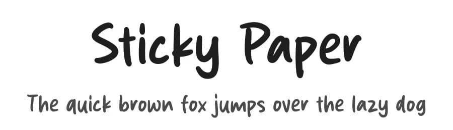 Sticky Paper by Origin Type — Script Handwritten Font