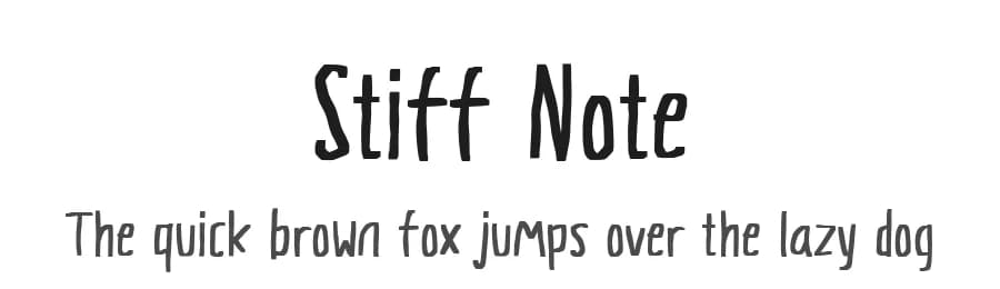 Stiff Note by Tera Asset Garage — Script Handwritten Font